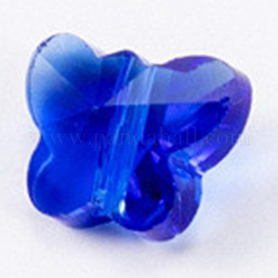 Transparente Glasperlen, facettierten Schmetterling, königsblau, 3/8 Zoll (10 mm)