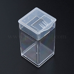 Recipientes de almacenamiento de abalorios de plástico, Rectángulo, Claro, 5x2.95x2.7 cm