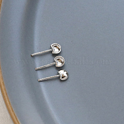 Épingles à tête d'oreille de souris en laiton, pour la fabrication de perles baroques, platine, 12.5x5mm