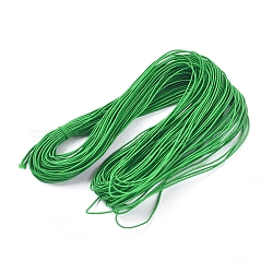 Cordón elástico hilado en el núcleo, para la fabricación de la joya diy, verde, 1 mm, aproximamente 22 m / paquete
