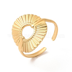 Ионное покрытие (ip) 304 кольцо на палец из нержавеющей стали, манжета кольцо, рифленое круглое кольцо для мужчин и женщин, реальный 18k позолоченный, 2 мм, внутренний диаметр: размер США 7 1/4 (17.6 мм)