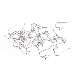 Железные крючки для сережек, без никеля , платина, 19x13 мм, штифты : 0.8 мм