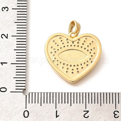 Латунные подвески с микропаве из прозрачного кубического циркония KK-R212-12G-03-1