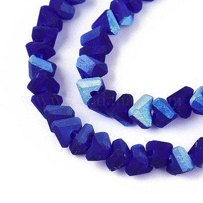 Матовые прозрачные стеклянные бусины GLAA-N054-4mm-11-1