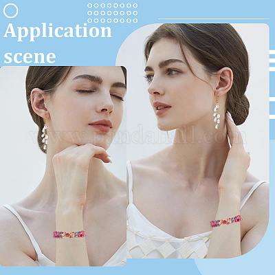 210шт 6 цвета прозрачные стеклянные бусины GGLA-LT0001-02B-1