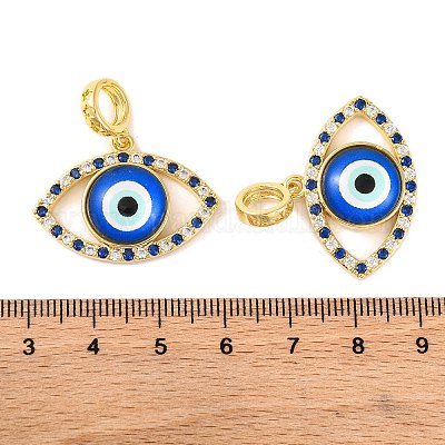 Подвеска из латуни с микропаве из кубического циркония KK-H486-20G-04-1