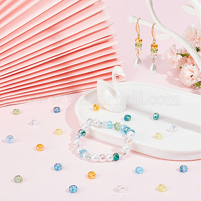 140 шт. 7 стиля гальванических прозрачных стеклянных бусин EGLA-SC0001-22-1