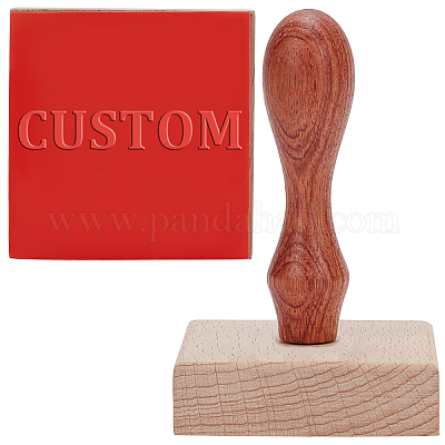 Custom Logo Stamp Wooden Rubber Stamps Personalized Wood Handle Business  Logo/Address/Name Stamp Multiple Sizes Upload Your Custom Artwork