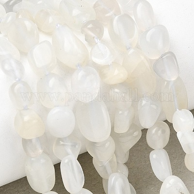 Натуральный белый лунный камень бисер пряди G-P601-A18-02-1