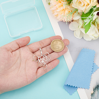 1 шт. 925 оправы для подвески из стерлингового серебра в форме кабошона STER-BC0002-76P-1