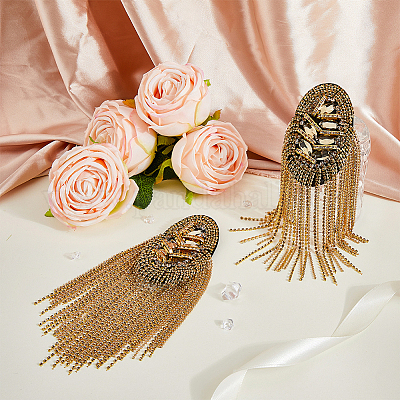 2 шт. съемные железные эполеты с кисточками FIND-FH0005-44G-1