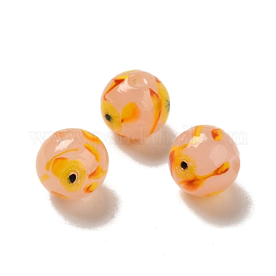 Бусы лэмпворк ручной работы LAMP-G162-08A-08-1