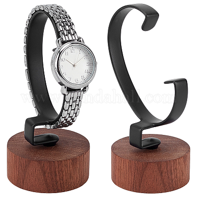 Черные металлические c-образные подставки для браслетов BDIS-WH0018-01A-1