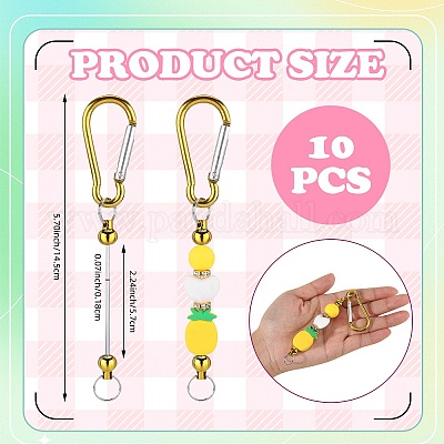 10шт алюминий с карабинами для скалолазания AJEW-SZ0002-58B-1