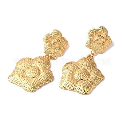 Серьги-гвоздики из нержавеющей стали 304 с ионным покрытием (IP) для женщин EJEW-L287-031G-1