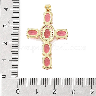 Настоящие 18к позолоченные латунные подвески с микропаве и кубическим цирконием KK-A209-30G-1