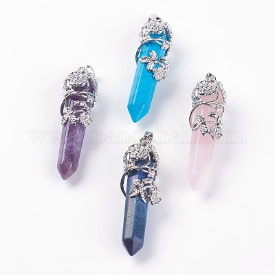 Подвески из натурального и синтетического смешанного камня G-A172-16-1