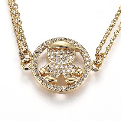 Латунные браслеты с микропаве из чистого кубического циркония BJEW-Z003-05G-1