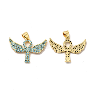 Подвески из экологически чистой латуни с микропаве из кубического циркония KK-A177-07G-04-1