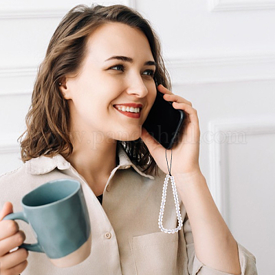 Мобильные ремешки из стеклянных бусин-ронделей HJEW-GO00058-1