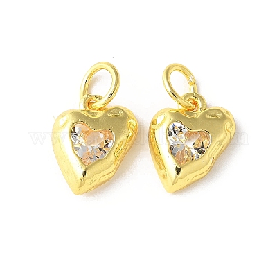 Латунные микро проложить кубического циркония подвески KK-U067-10G-04-1