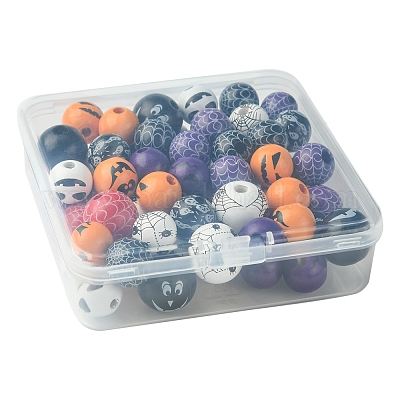 Набивные деревянные европейские бусины WOOD-FS0001-30-1