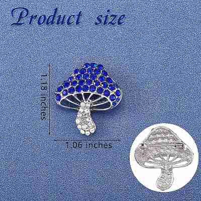 Брошь-гриб из кубического циркония JBR102G-1