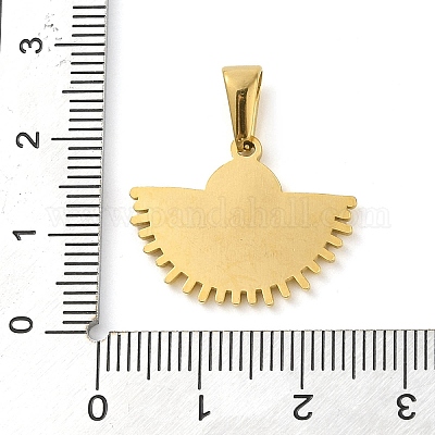 Подвески в виде веера с имитацией белой ракушки из смолы STAS-R229-12G-1