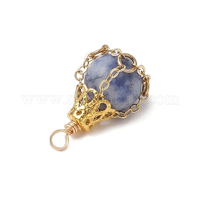 Натуральные синие пятна яшмы подвески PALLOY-JF03396-04-1