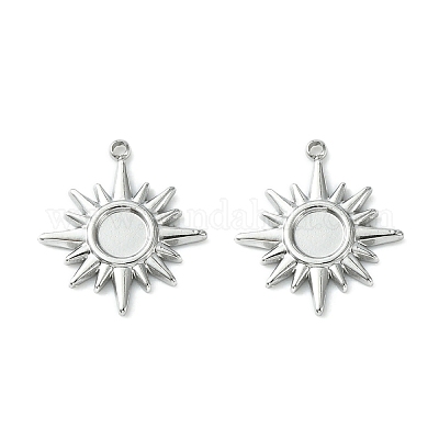 Подвеска-кабошон из не тускнеющей нержавеющей стали 304 STAS-L269-051P-1