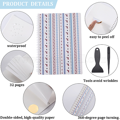 Блокнот для сбора наклеек формата А5 с отрывными листами на спирали AJEW-CP0007-84F-1