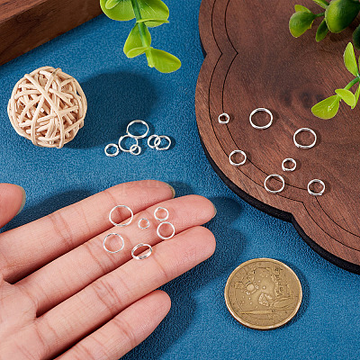 20 шт. 5 стиля 925 разъемных кольца из стерлингового серебра&nbsp;STER-TA0001-49-1