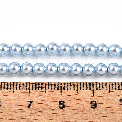 Выпечка из окрашенного перламутрового стекла жемчужные бусинки HY-N002-4mm-A05-1