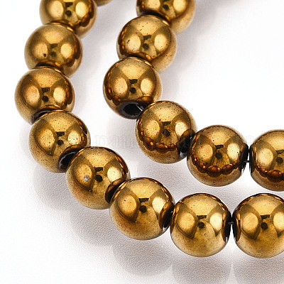 Немагнитные синтетический гематит бисер пряди G-S096-6mm-2-1