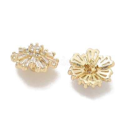 Стойка покрытие латунные микропаве прозрачные кубические циркониевые кнопки KK-K293-14G-1