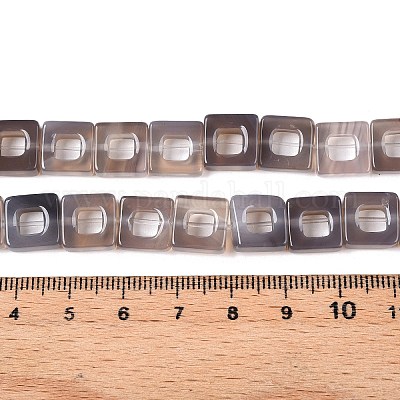 Серые натуральные бусины из агата  G-N342-102B-1