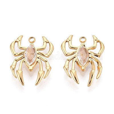 Подвески из нержавеющей стали 304 и страз STAS-T071-05B-G-1