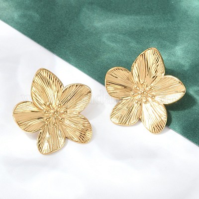 Серьги-гвоздики из нержавеющей стали 304 STAS-L024-004G-02-1