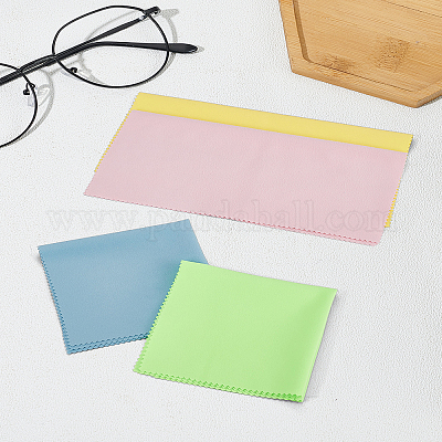 4 шт. 4-х цветная салфетка из микрофибры для протирки очков&nbsp;AJEW-LP0002-91-1