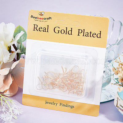 30 шт. латунная фурнитура для сережек-подвесок KK-BBC0008-54-1
