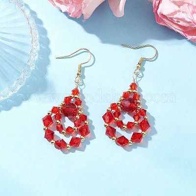 Серьги-подвески из нержавеющей стали 304 EJEW-JE06368-05-1