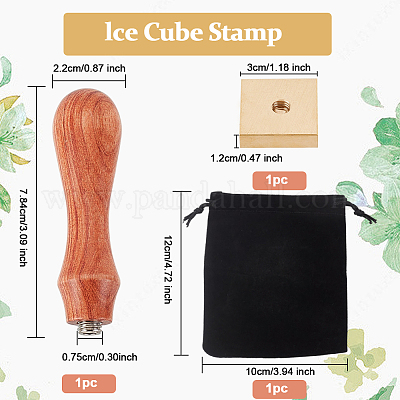 Shop OLYCRAFT Custom Ice Stamp 1.2 Personalized Wooden Seal Stamp