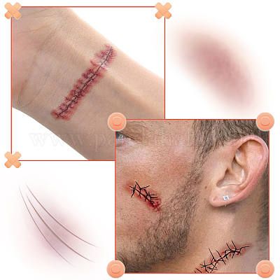 27шт. съемные временные татуировки на шрамах DIY-SP0005-66A-1