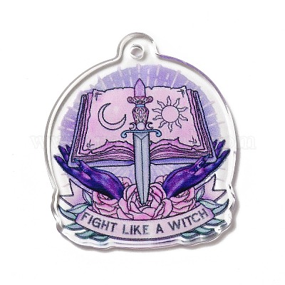 Акриловые подвески с принтом на хэллоуин MACR-G059-04H-1