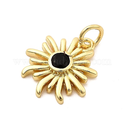 Солнце латунных микро проложить Цирконом подвески KK-C134-11G-01-1