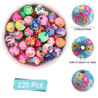 Бусины из полимерной глины  CLAY-PA0001-08B-1