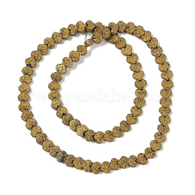 Гальванические бусины из натуральной лавы G-Q1009-G01-02E-1