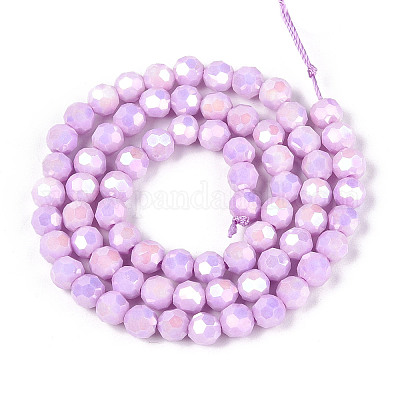 Антикоррозийные гальванические стеклянные бусины EGLA-T021-6mm-15-02-1