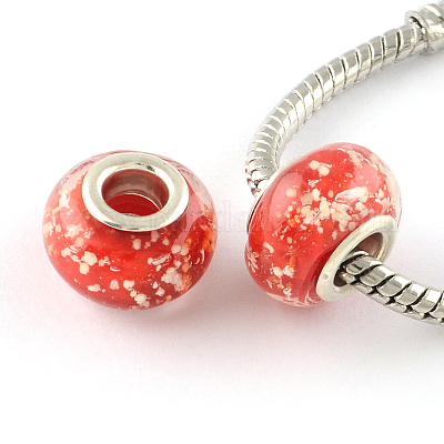 Светятся в темноте ручной светящийся стиль лампворк большое отверстие европейских бисера LPDL-R007-02-1