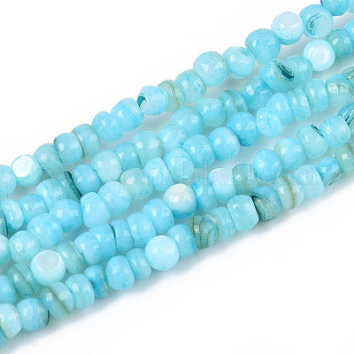 Натуральные пресноводные окрашенные бусы из ракушек SHEL-T020-29B-02-1